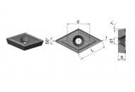 DCMT070204-MV HS8125 Токарная пластина HADSTO DCMT070204-MV HS8125 Токарная пластина HADSTO