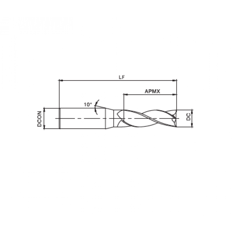 Купить фрезу B3S0100HN-4 HUAREAL